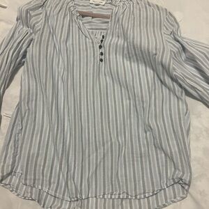 Beachlunchlounge Blue and White Striped Top